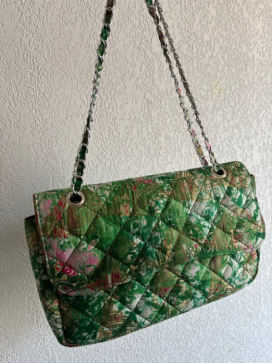 Sac bandoulière matelassé en tissus imprimé Africain - Grand Format