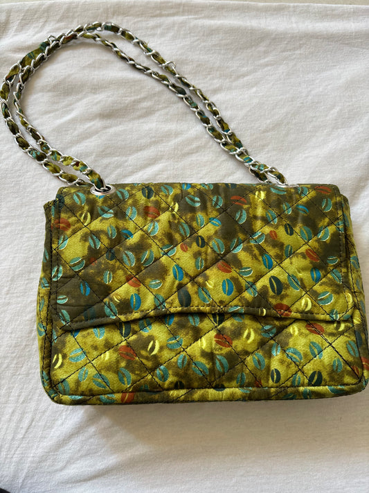 Sac bandoulière matelassé en tissus imprimé Africain - Petit format
