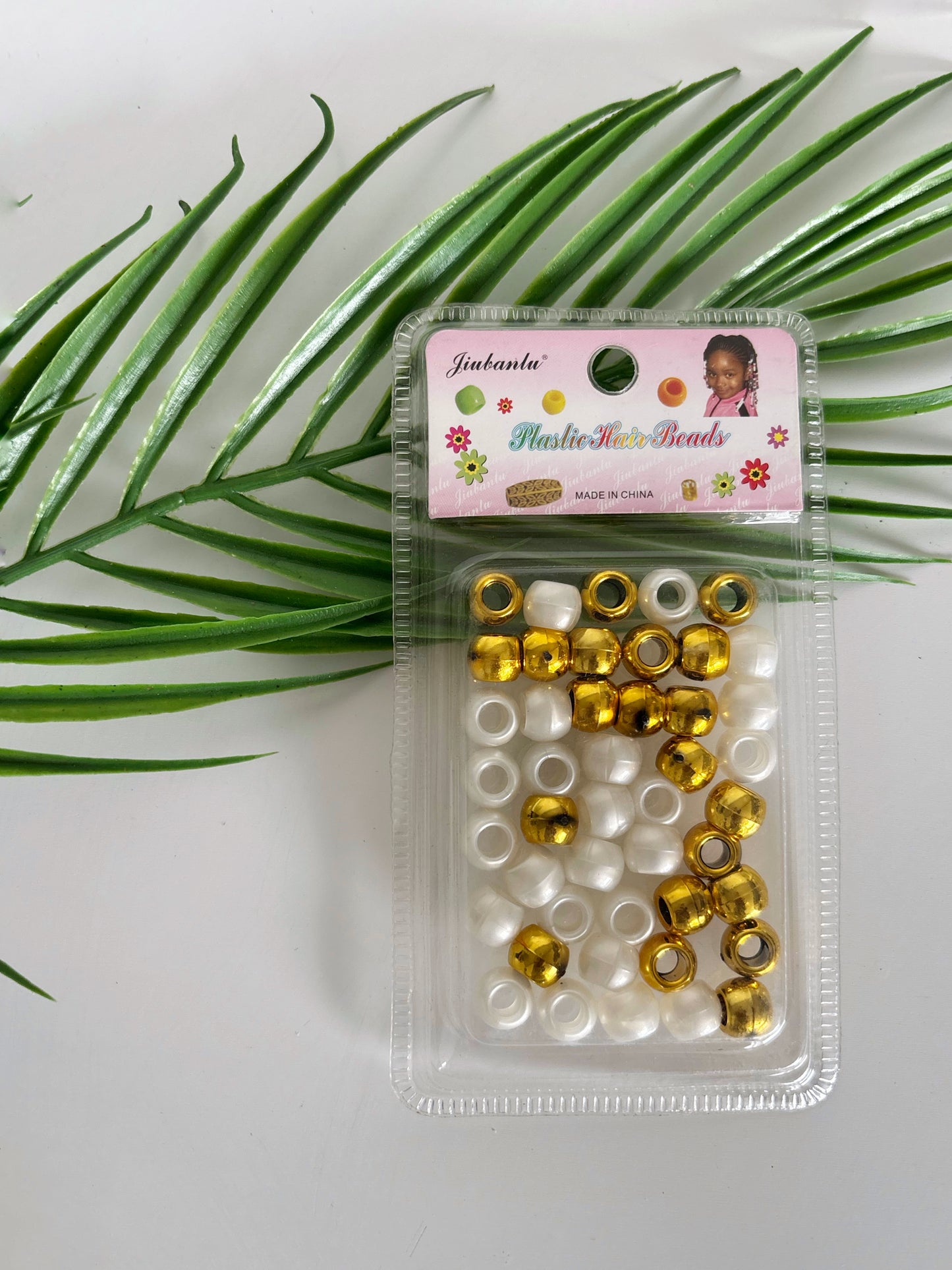 Bijoux de cheveux - Perles Blanches & Dorées